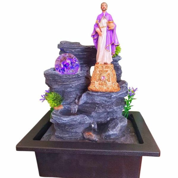 Fonte De Água Saint Germain Chama Violeta Cruz De Malta Bivolt
