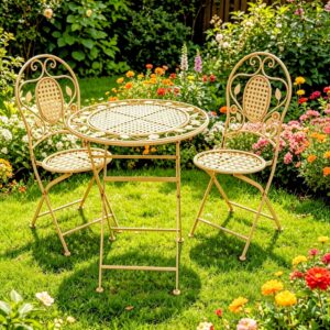 Kit Dobrável Varanda Jardim Ferro 3 Peças Retrô Vintage
