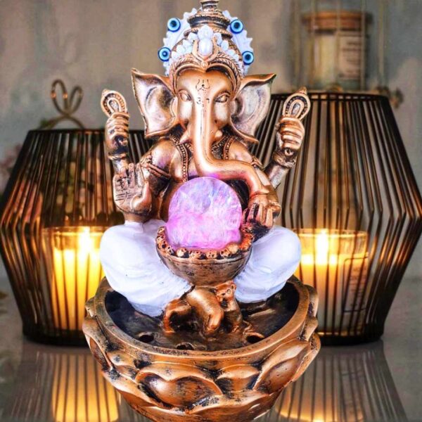 Fonte Água Ganesha com Olho Grego Bivolt 30cm