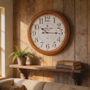 Relógio De Parede Madeira Retrô Vintage 80 Cm Artesanal