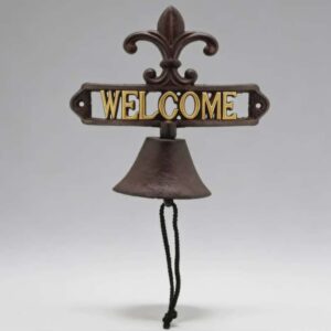 Sino Rústico De Parede Welcome Sino Em Ferro Welcome