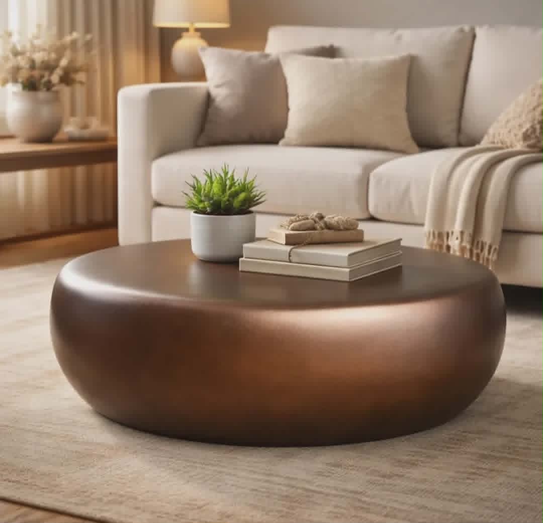 Mesa De Centro Em Formato De Pedra Grande - Casa- Jardim - Imagem 2