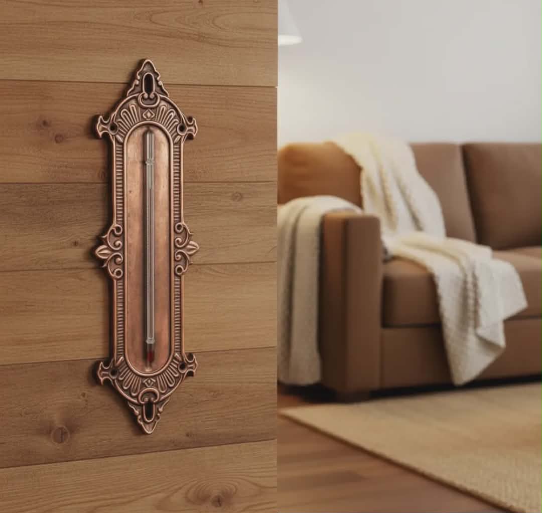 Termômetro De Parede Decorativo Cobre