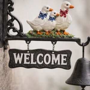 Sino Rústico De Parede Welcome Sino Em Ferro Welcome Decor