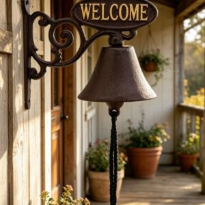 Sino Campainha Rústico De Parede Welcome Em Ferro Decor