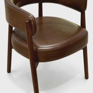 Poltrona Madeira Maciça Confortável Artesanal Ellis Courino Luxo