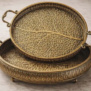 Conjunto Bandeja Ferro Artesanal Arvore Da Vida Decor